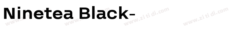 Ninetea Black字体转换